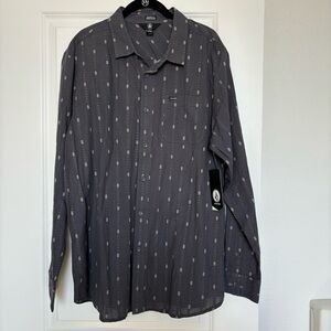 Volcom Men’s Modern Fit Bonga Stripe Button down Shirt XXL NWT